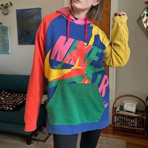 NIKE Air Jordan Jumpman colorblock abstract pullover hoodie size XL